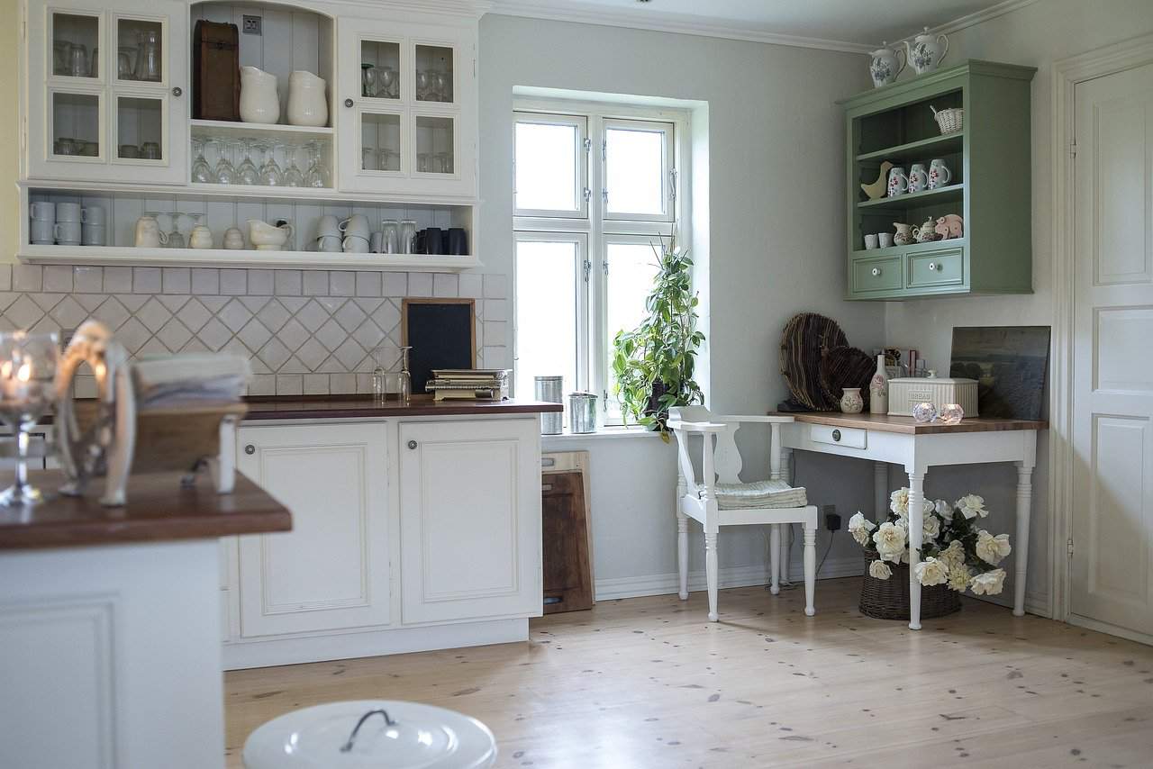 Furniture and accessories for a kitchen in Provence style